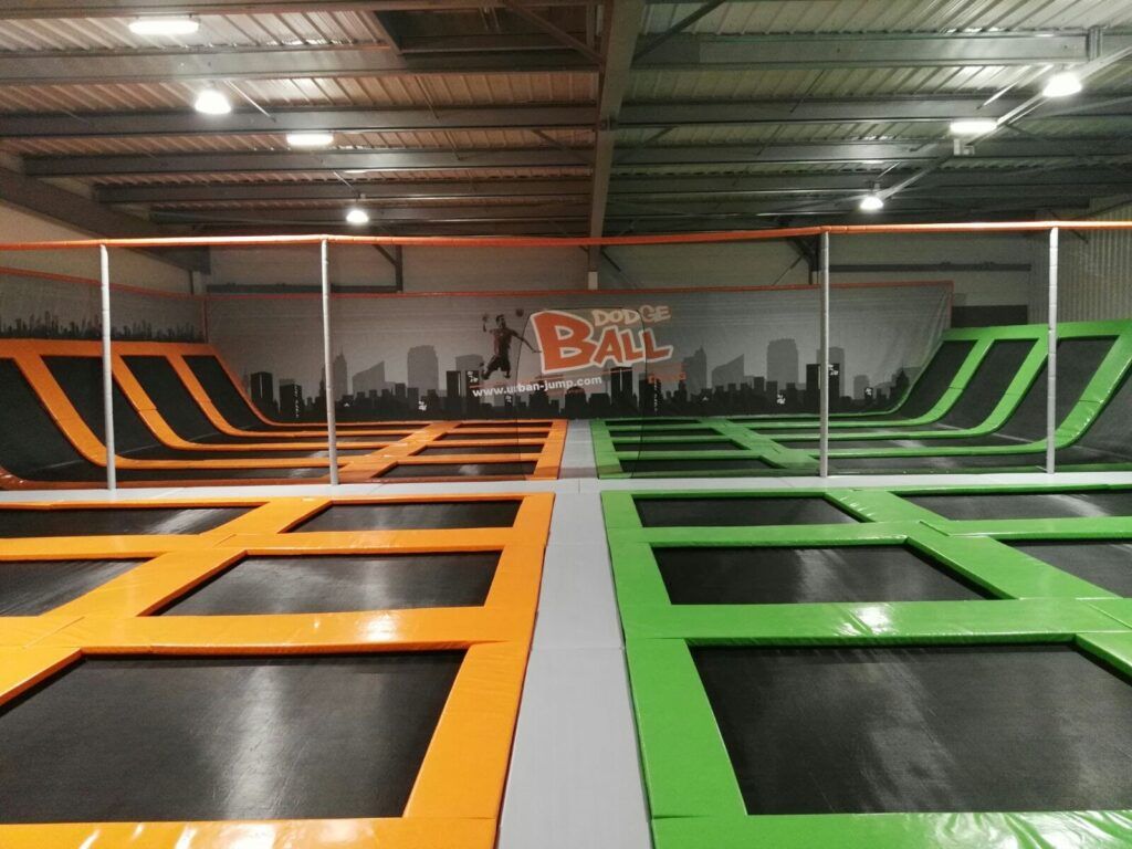 Trampoline park instalado en París para la empresa Urban Jump
