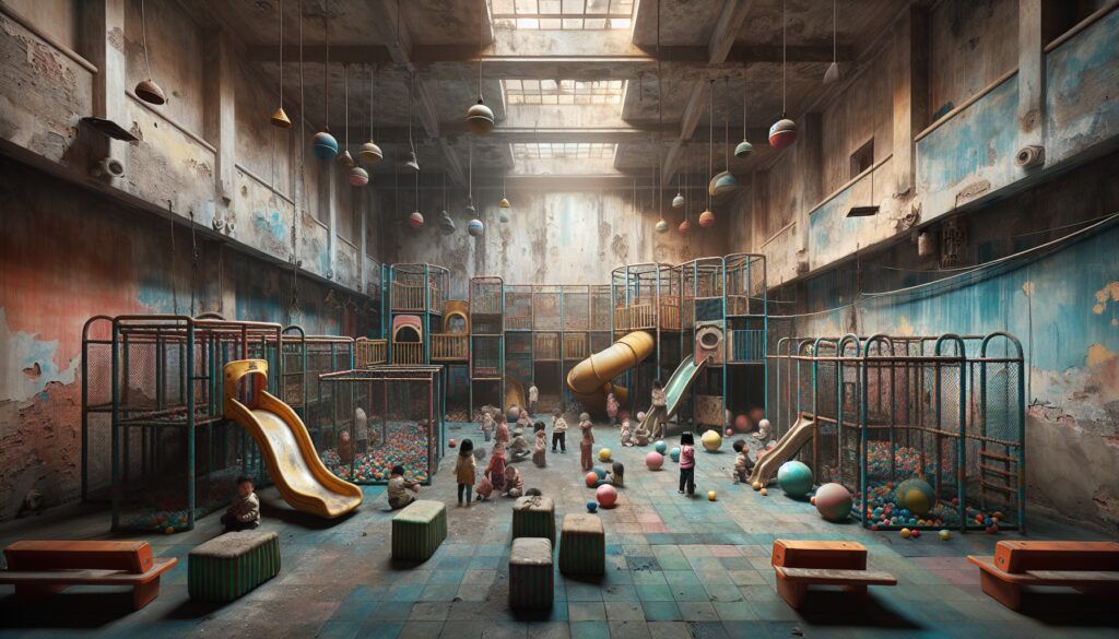 Parque infantil de interior de China de baja calidad