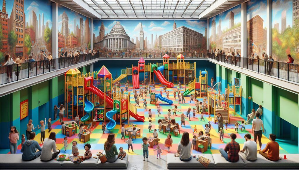 Fabricante de parques infantiles de interior en Valencia con parque de exterior en un local de interior