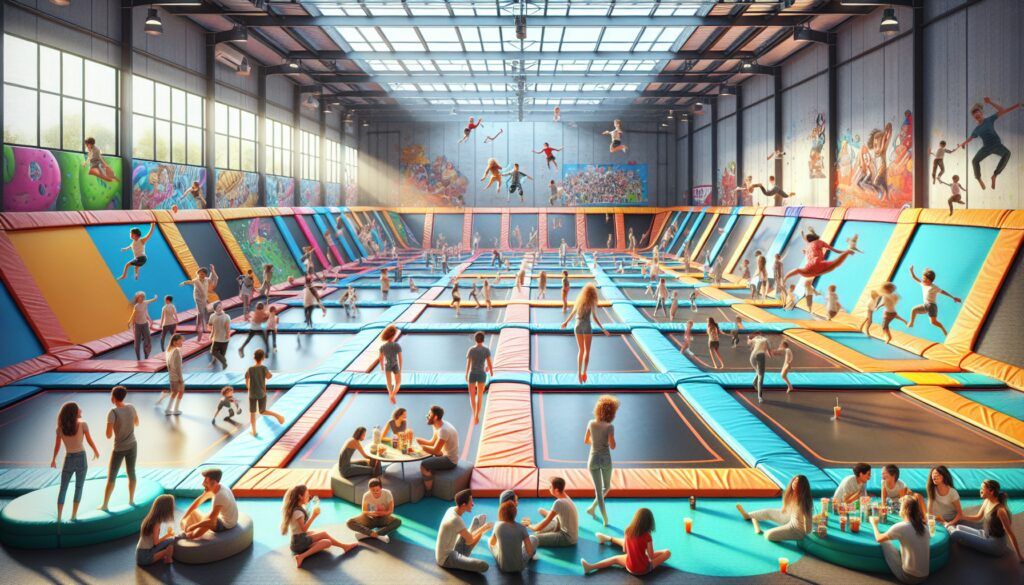 Montaje de parque de trampolines: paso a paso